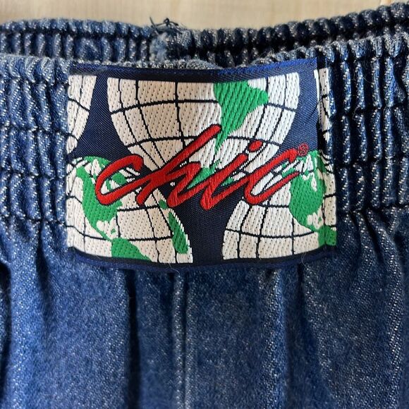 Chic vintage high rise 80s Jeans denim Elastic Waist - Picture 3 of 11